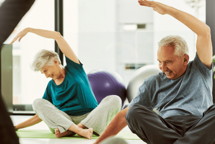 One of the ways to help seniors reverse aging is to get them on an exercise regimen shown in the photo here.